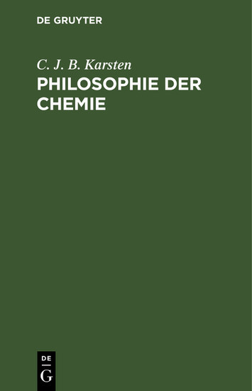 Philosophie der Chemie main product photo