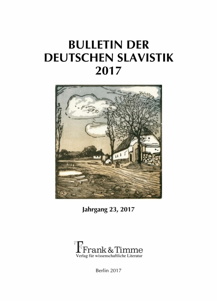 Bulletin der Deutschen Slavistik 2017 main product photo