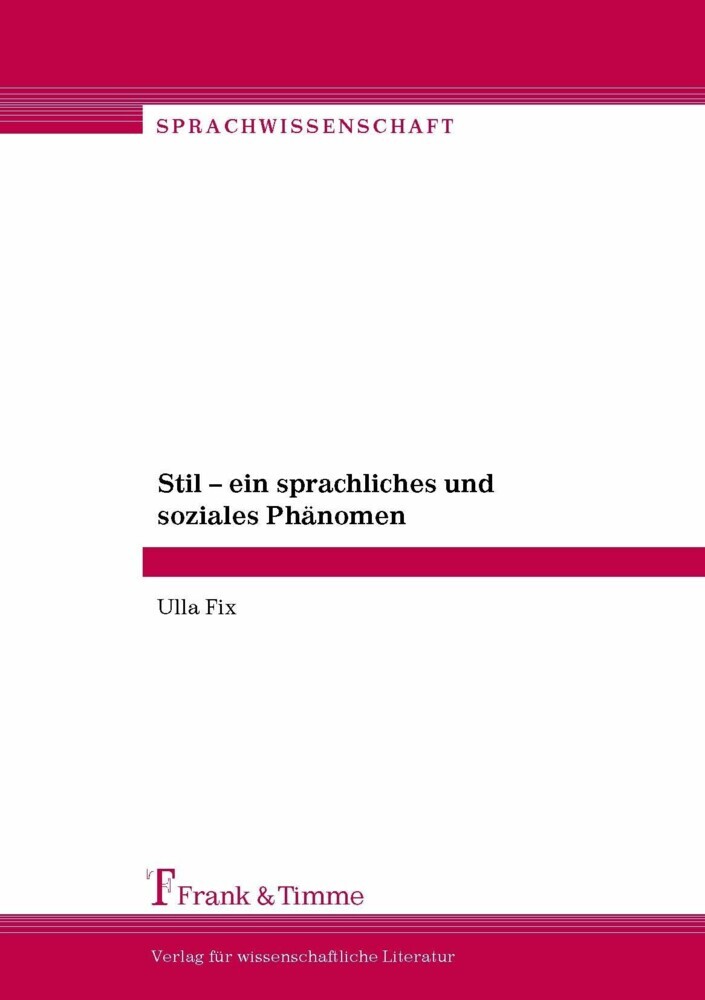 Stil - ein sprachliches und soziales Phänomen main product photo