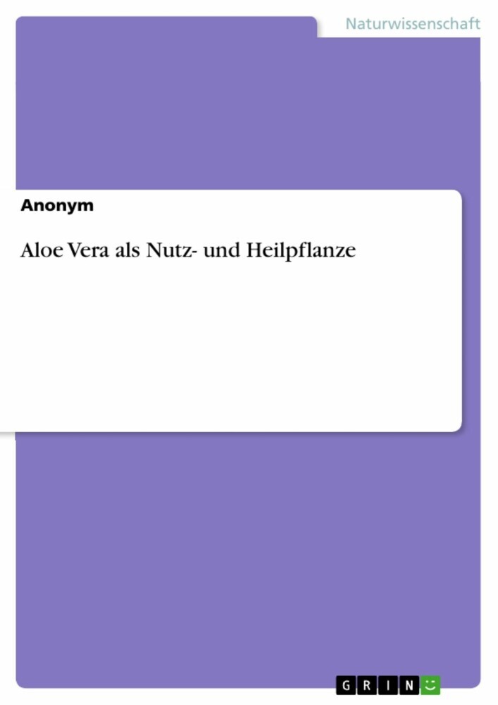 Aloe Vera als Nutz- und Heilpflanze main product photo