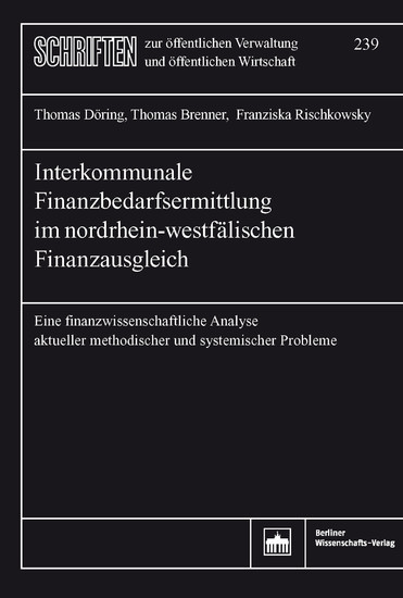 Interkommunale Finanzbedarfsermittlung im nordrhein-westfälischen Finanzausgleich main product photo