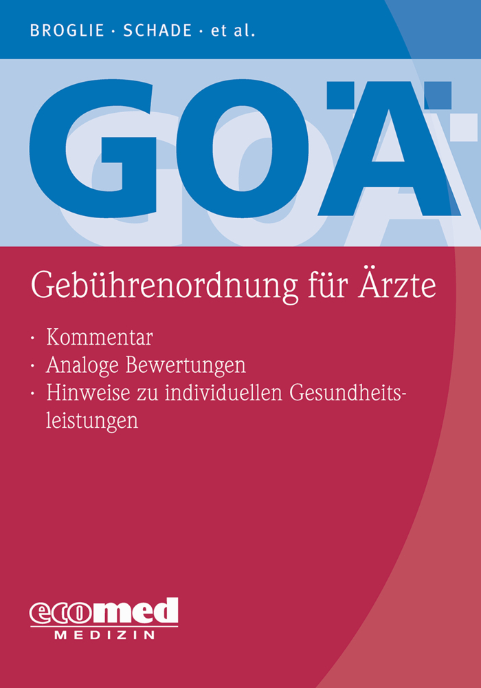 GOÄ (Gebührenordnung für Ärzte) main product photo