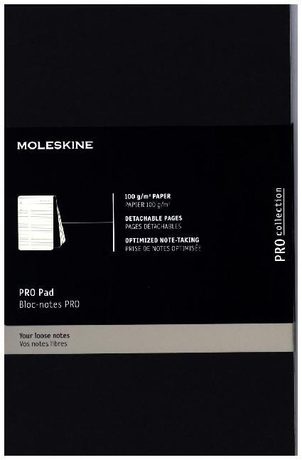 Moleskine Professioneller Block Large/A5, Liniert, Soft Cover, Schwarz main product photo