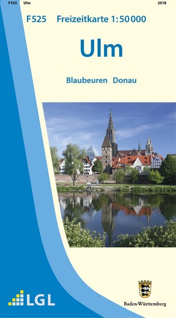 Topographische Freizeitkarte Baden-Württemberg Ulm main product photo