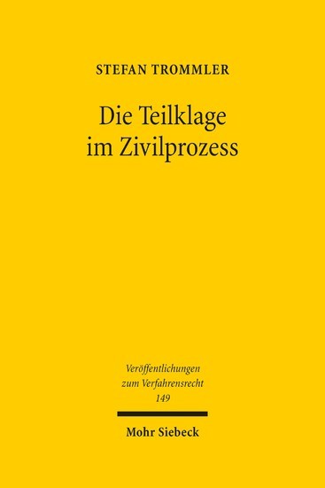 Die Teilklage im Zivilprozess main product photo