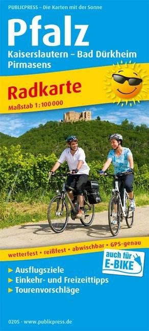 PublicPress Radkarte Pfalz, Kaiserslautern - Bad Dürkheim, Pirmasens main product photo