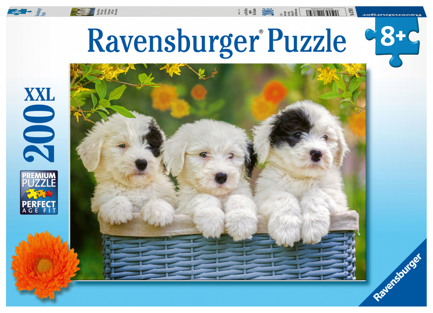 Ravensburger Kinderpuzzle - 12765 Kuschelige Welpen - Hunde-Puzzle für Kinder ab 8 Jahren, mit 200 Teilen im XXL-Format main product photo