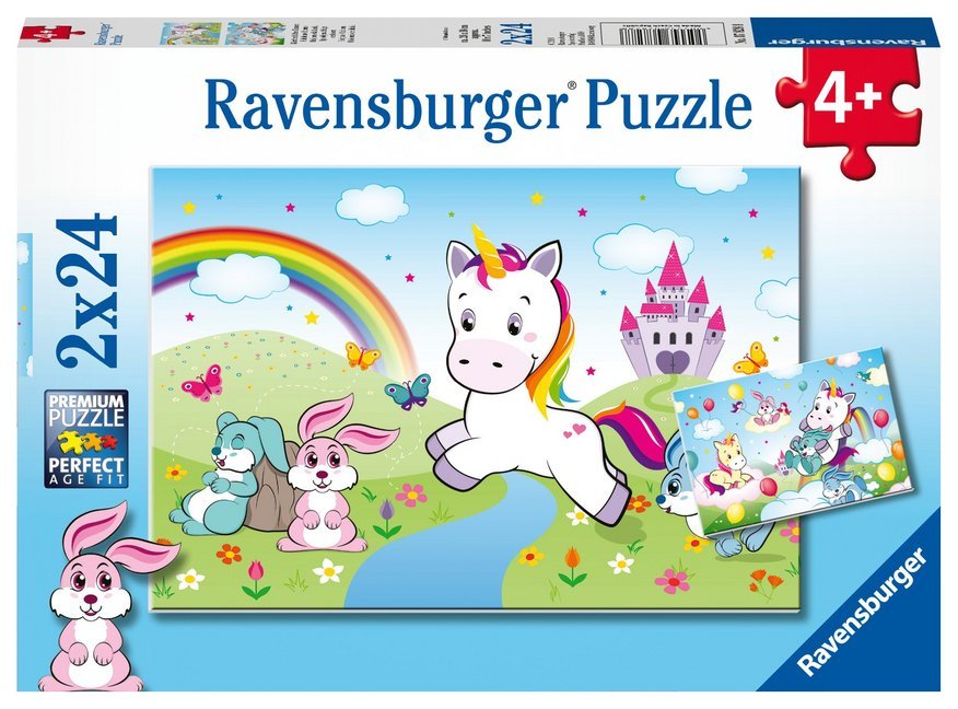 Ravensburger Kinderpuzzle - 07828 Märchenhaftes Einhorn - Puzzle für Kinder ab 4 Jahren, 2x24 Teilen main product photo