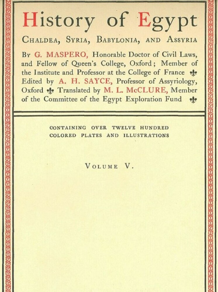 History of Egypt, Chaldea, Syria, Babylonia, and Assyria, Vol. 5 main product photo