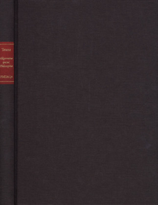 Forschungen und Materialien zur deutschen Aufklärung / Abteilung I: Texte zur Philosophie der deutschen Aufklärung. Johann Nicolaus Tetens: Über die allgemeine speculativische Philosophie