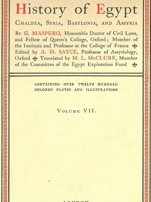 History of Egypt, Chaldea, Syria, Babylonia, and Assyria, Vol. 7 main product photo