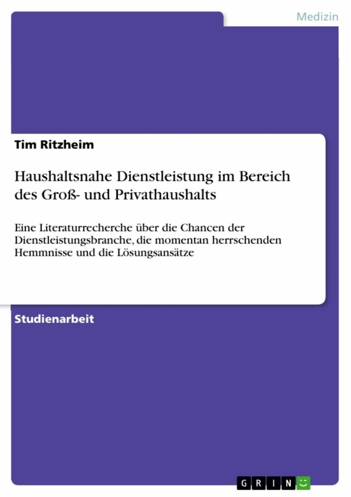 Haushaltsnahe Dienstleistung im Bereich des Groß- und Privathaushalts main product photo
