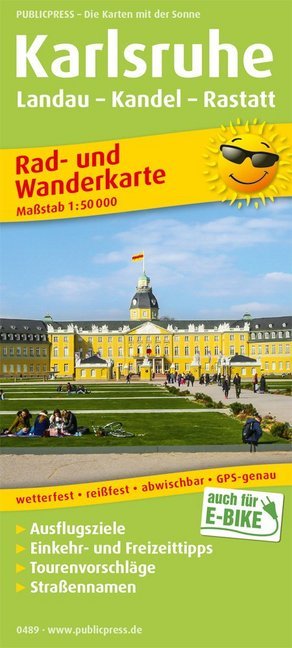 PublicPress Rad- und Wanderkarte Karlsruhe-Landau-Rastatt main product photo