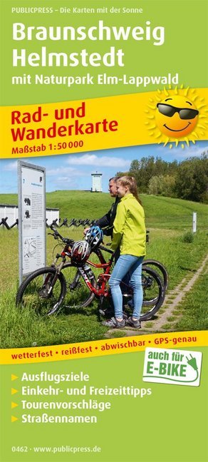 PublicPress Rad- und Wanderkarte Braunschweig, Helmstedt mit Naturpark Elm-Lappwald main product photo
