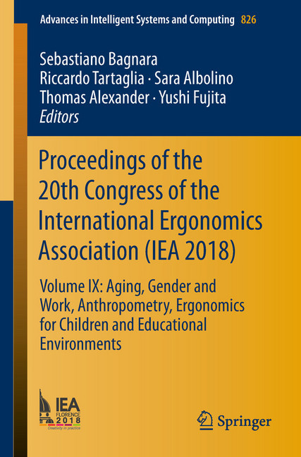 Proceedings of the 20th Congress of the International Ergonomics Association (IEA 2018) main product photo