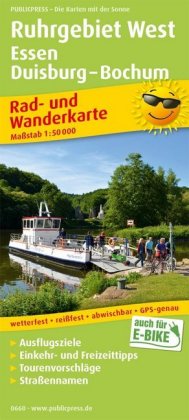 PublicPress Rad- und Wanderkarte Ruhrgebiet West - Essen, Duisburg, Bochum