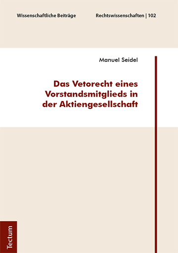Das Vetorecht eines Vorstandsmitglieds in der Aktiengesellschaft main product photo