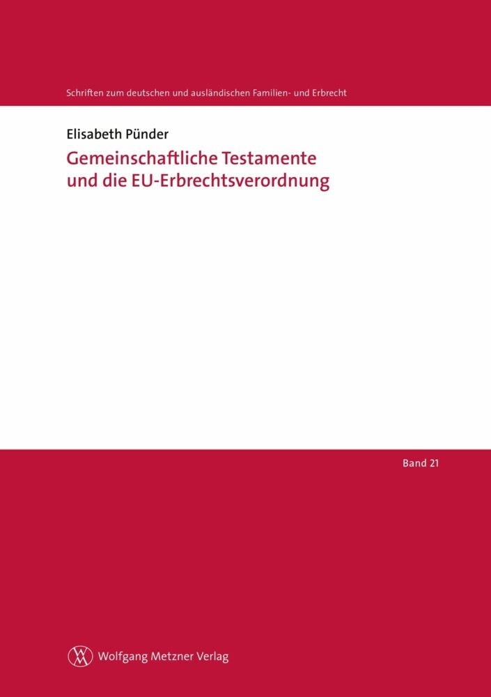 Gemeinschaftliche Testamente und die EU-Erbrechtsverordnung main product photo