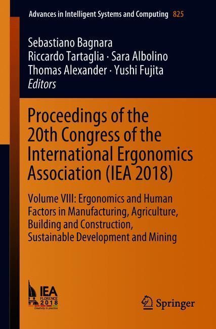 Proceedings of the 20th Congress of the International Ergonomics Association (IEA 2018) main product photo