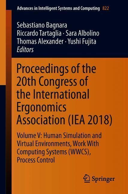Proceedings of the 20th Congress of the International Ergonomics Association (IEA 2018) main product photo