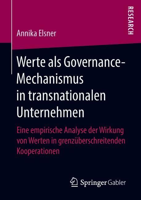 Werte als Governance-Mechanismus in transnationalen Unternehmen main product photo