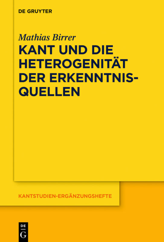 Kant und die Heterogenität der Erkenntnisquellen main product photo
