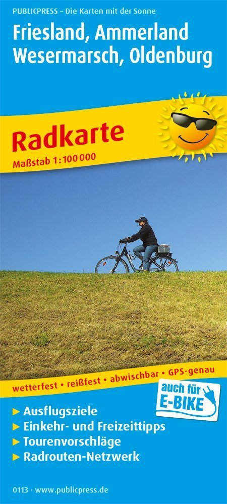 PUBLICPRESS Radkarte Friesland, Ammerland, Wesermarsch, Oldenburg main product photo