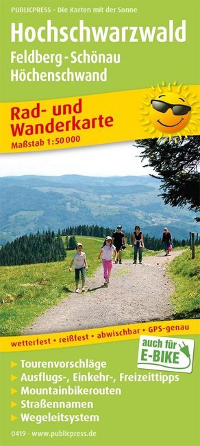 PublicPress Rad- und Wanderkarte Hochschwarzwald, Feldberg - Schönau - Höchenschwand main product photo