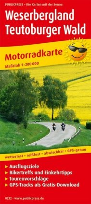 PublicPress Motorradkarte Weserbergland, Teutoburger Wald