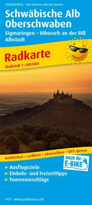 PublicPress Radkarte Schwäbische Alb und Oberschwaben, Sigmaringen - Biberach an der Riß, Albstadt