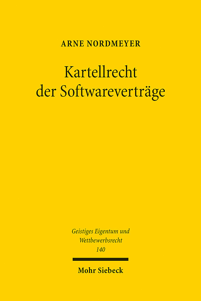 Kartellrecht der Softwareverträge main product photo