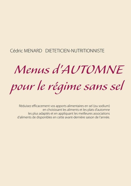 Menus d'automne pour le régime sans sel main product photo