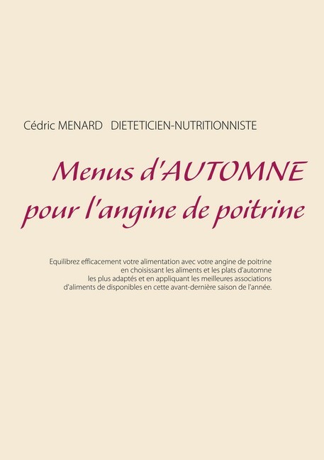 Menus d'automne pour l'angine de poitrine main product photo