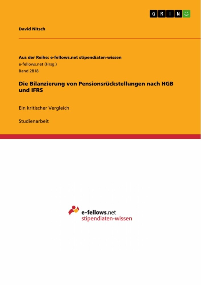 Die Bilanzierung von Pensionsrückstellungen nach HGB und IFRS main product photo