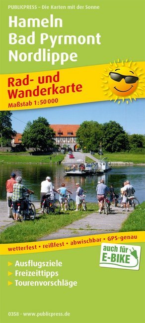 PUBLICPRESS Rad- und Wanderkarte Hameln - Bad Pyrmont - Nordlippe main product photo