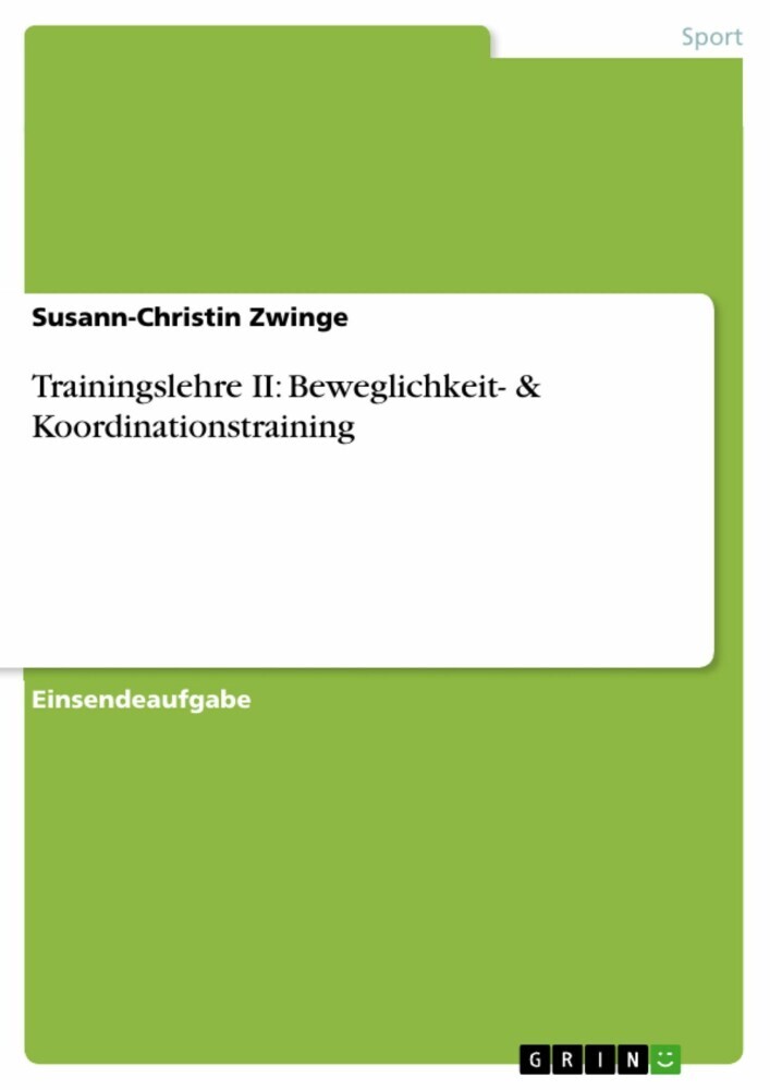 Trainingslehre II: Beweglichkeit- & Koordinationstraining main product photo