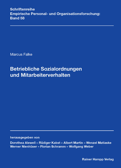 Betriebliche Sozialordnungen und Mitarbeiterverhalten main product photo