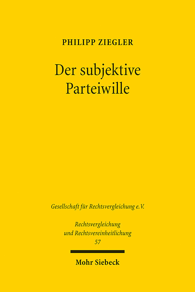 Der subjektive Parteiwille main product photo