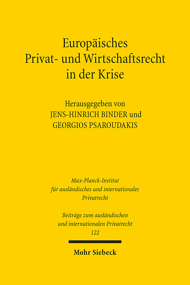 Europäisches Privat- und Wirtschaftsrecht in der Krise main product photo