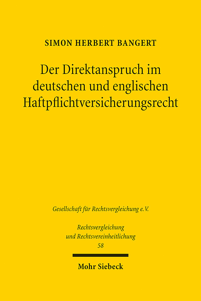 Der Direktanspruch im deutschen und englischen Haftpflichtversicherungsrecht main product photo