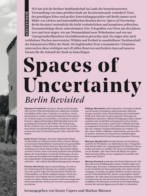 Spaces of Uncertainty - Berlin revisited main product photo