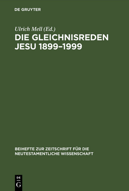 Die Gleichnisreden Jesu 1899-1999 main product photo