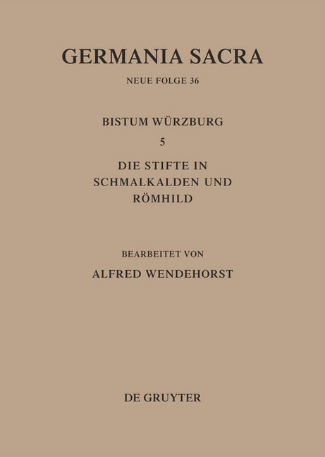 Die Bistümer der Kirchenprovinz Mainz: Das Bistum Würzburg 5: Die Stifte in Schmalkalden und Römhild main product photo