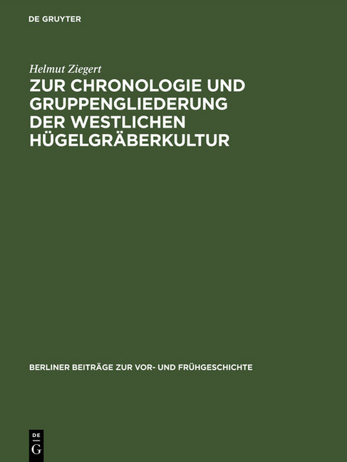 Zur Chronologie und Gruppengliederung der westlichen Hügelgräberkultur main product photo