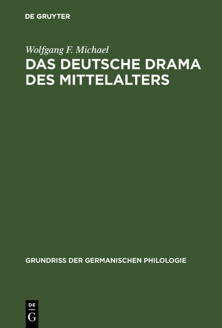 Das deutsche Drama des Mittelalters main product photo