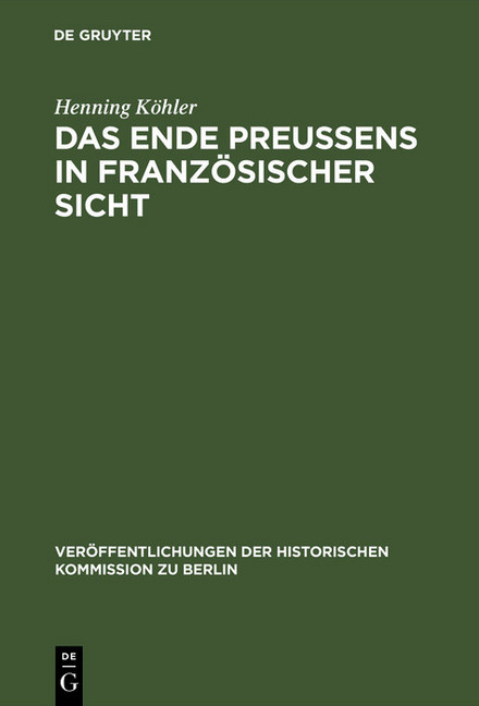 Das Ende Preußens in französischer Sicht main product photo