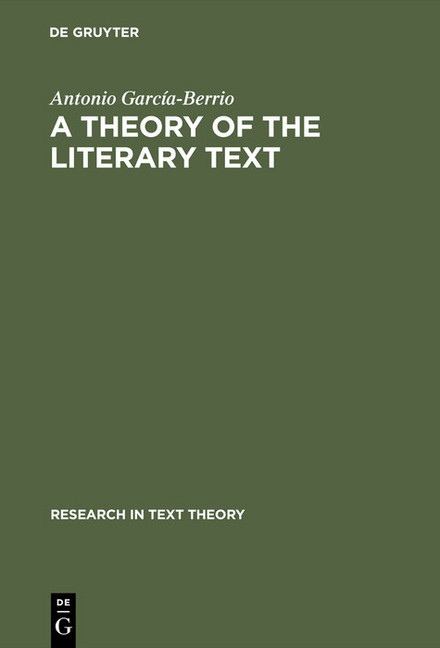 A Theory of the Literary Text main product photo