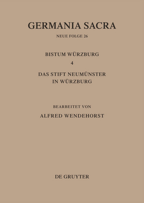 Die Bistümer der Kirchenprovinz Mainz: Das Bistum Würzburg 4: Das Stift Neumünster in Würzburg main product photo