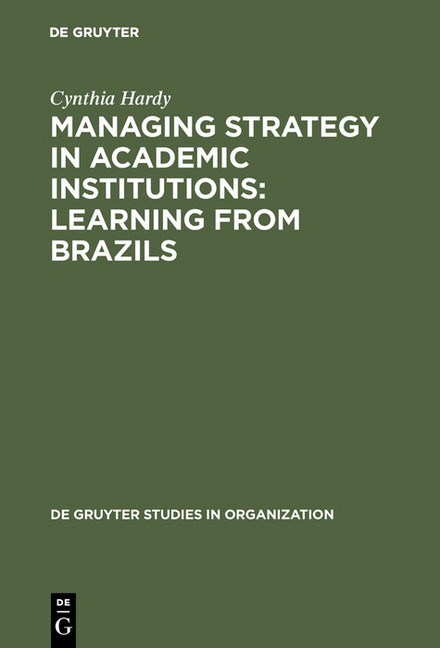 Managing Strategy in Academic Institutions main product photo