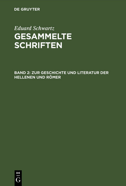 Zur Geschichte und Literatur der Hellenen und Römer main product photo
